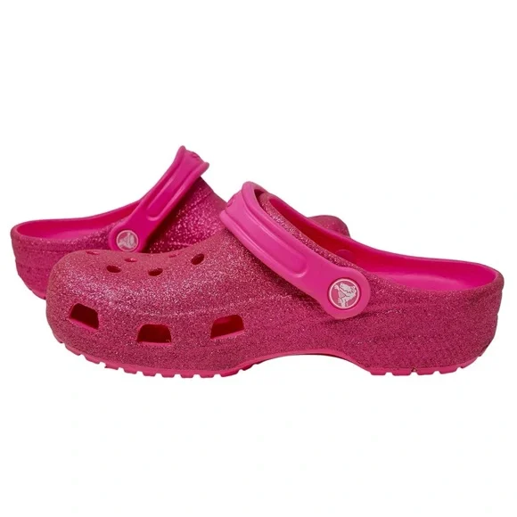 Crocs Pink Glitter Clogs - Picture 3 of 9